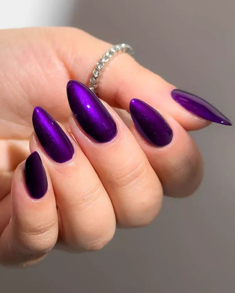 Royal purple violet nails