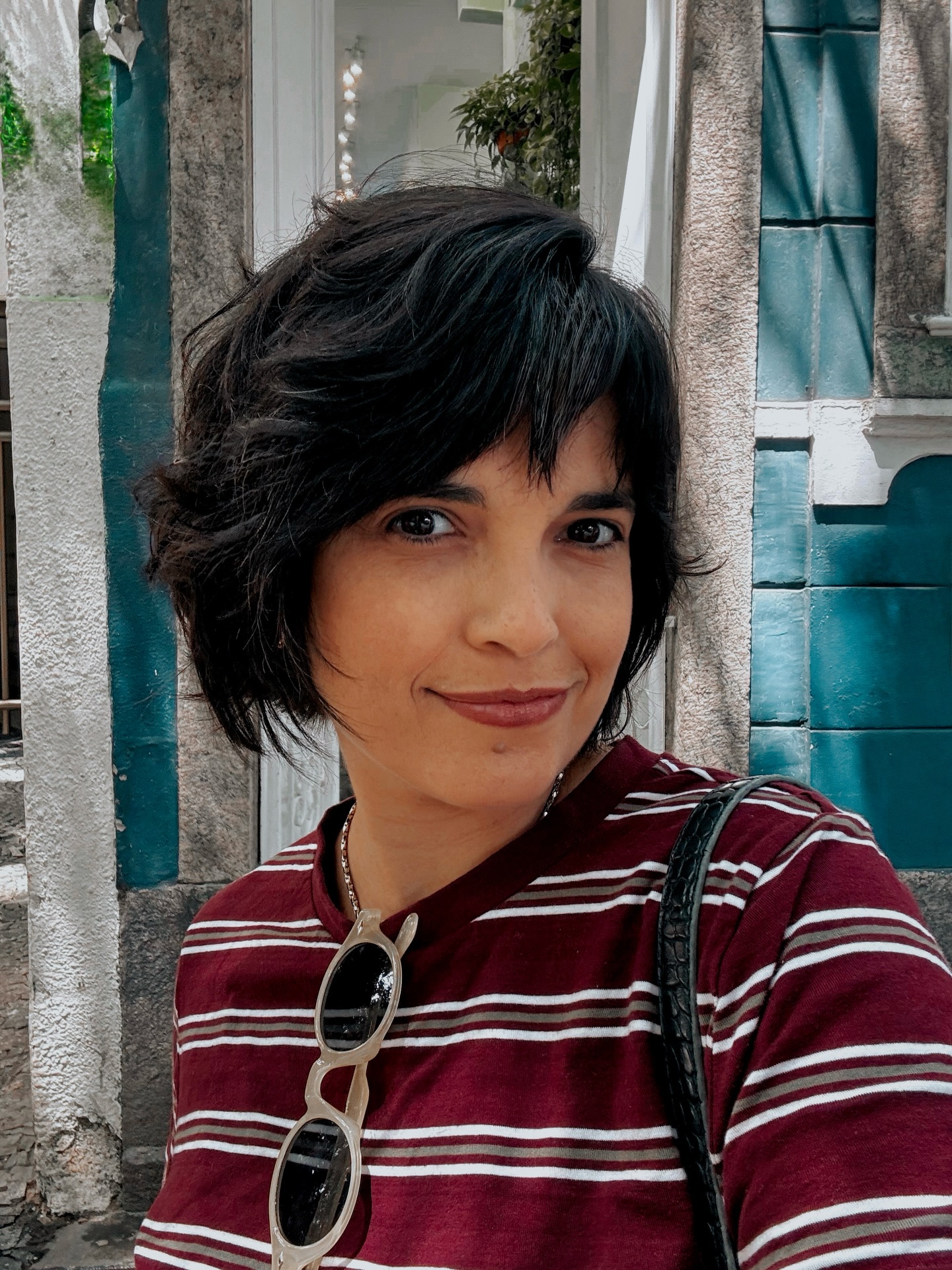 Feathered short Italian bob with micro fringe and crown lift