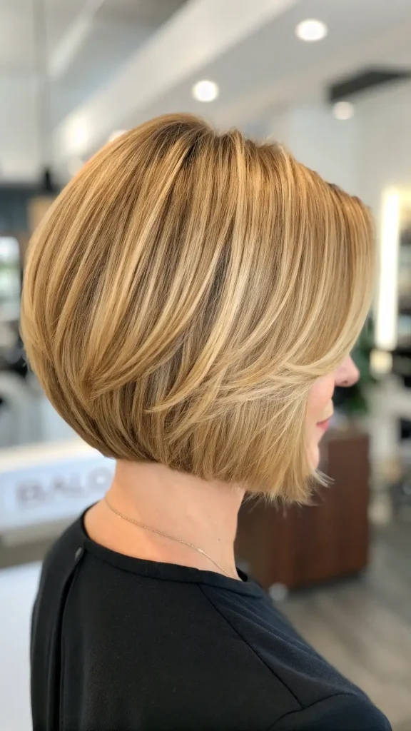 Buttery blonde hair with golden dimensional highlights