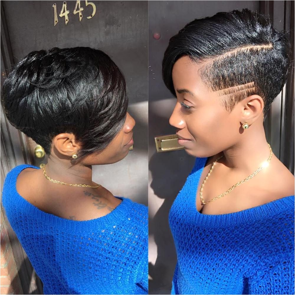 Mahogany red-brown sleek pixie cut
