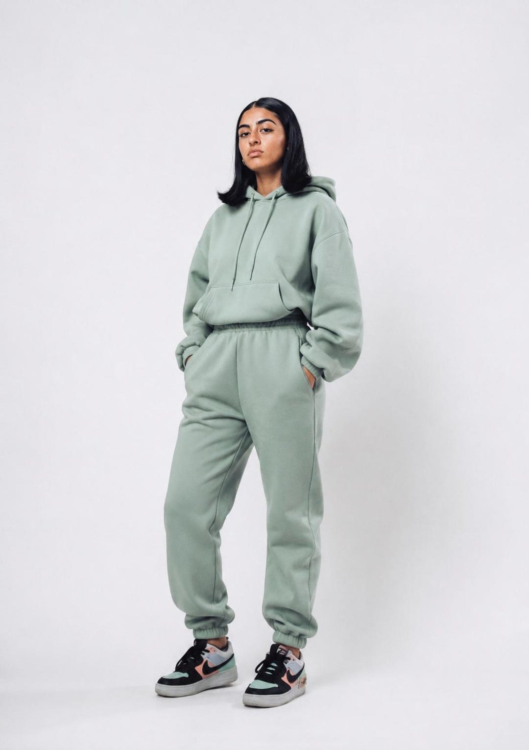 Oversized hoodie and sweatpants matching set