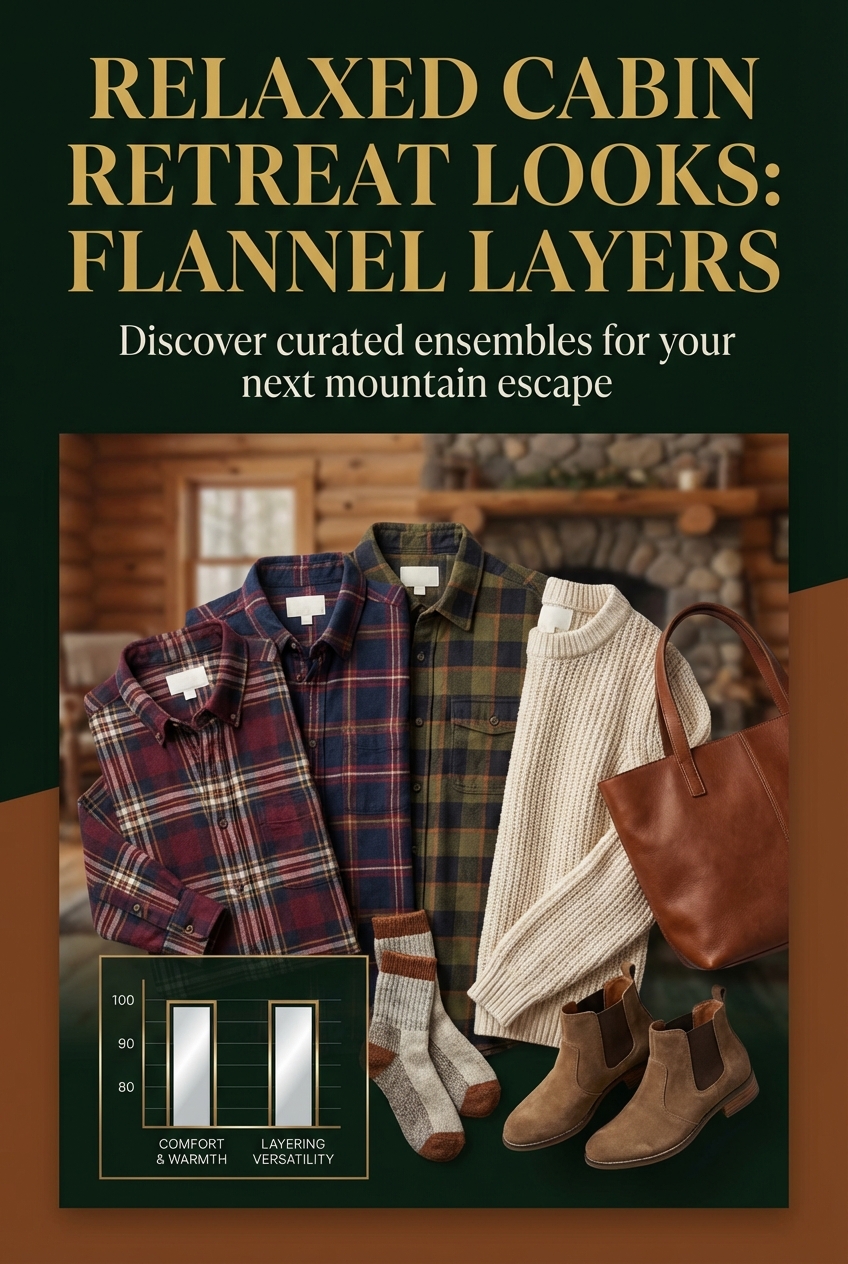 Woman in a plaid flannel shirt buttoned over a base layer with a beanie
