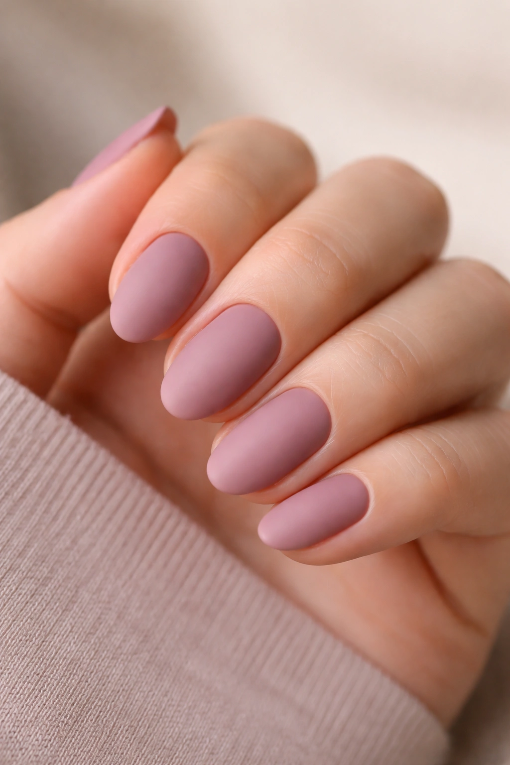 Matte mauve nails
