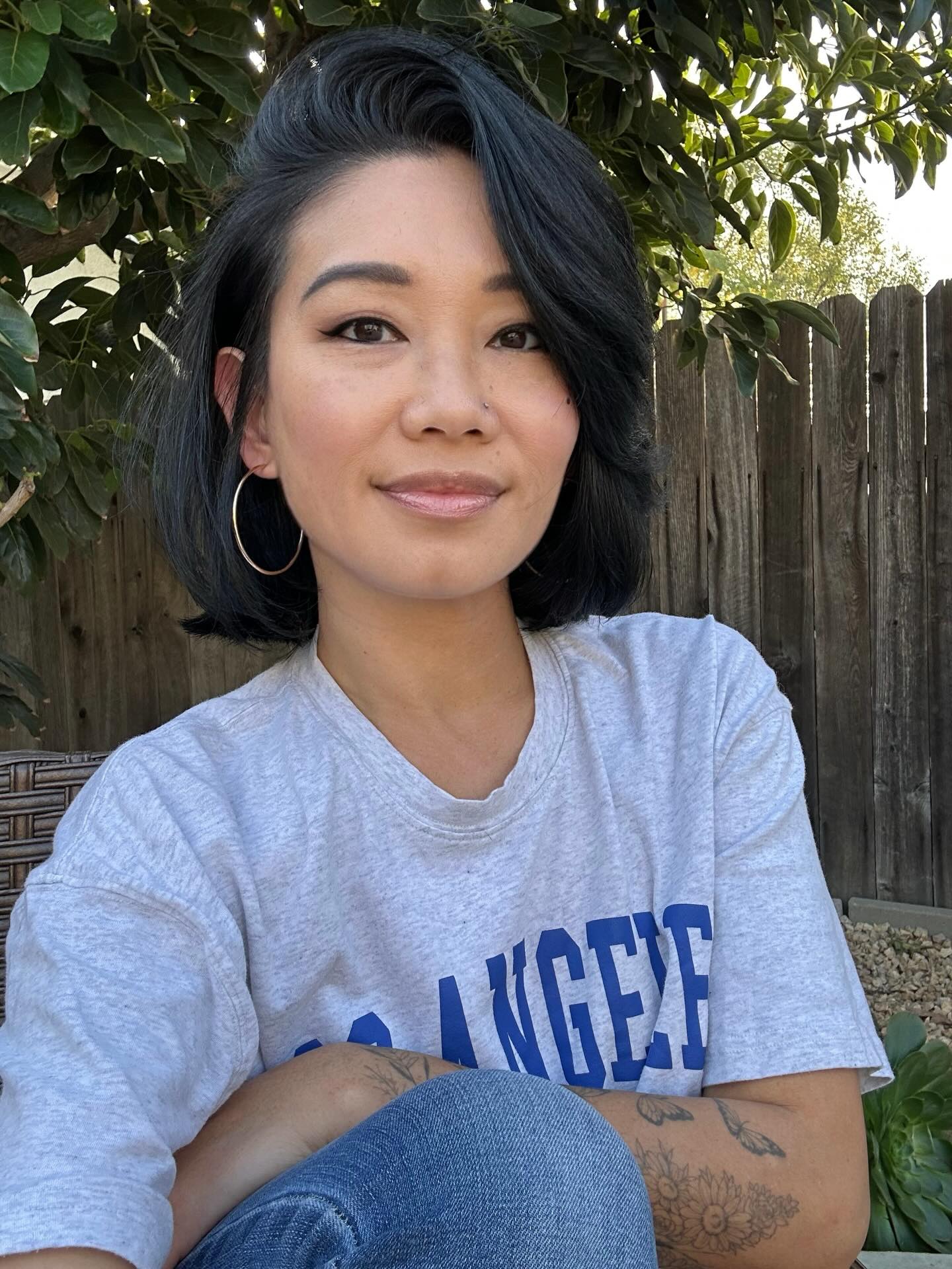 Soft sculpted chin-grazing Italian bob with deep side sweep