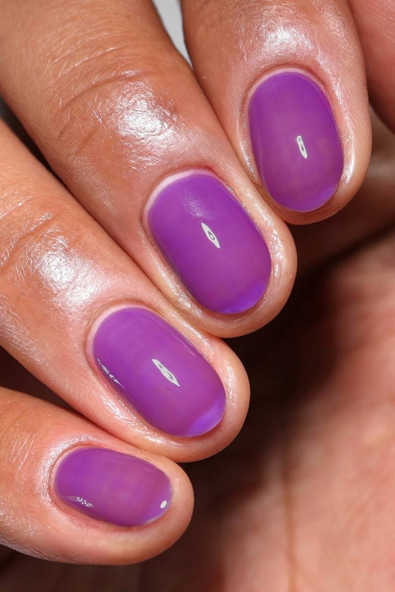 Translucent grape jelly purple nail polish swatch
